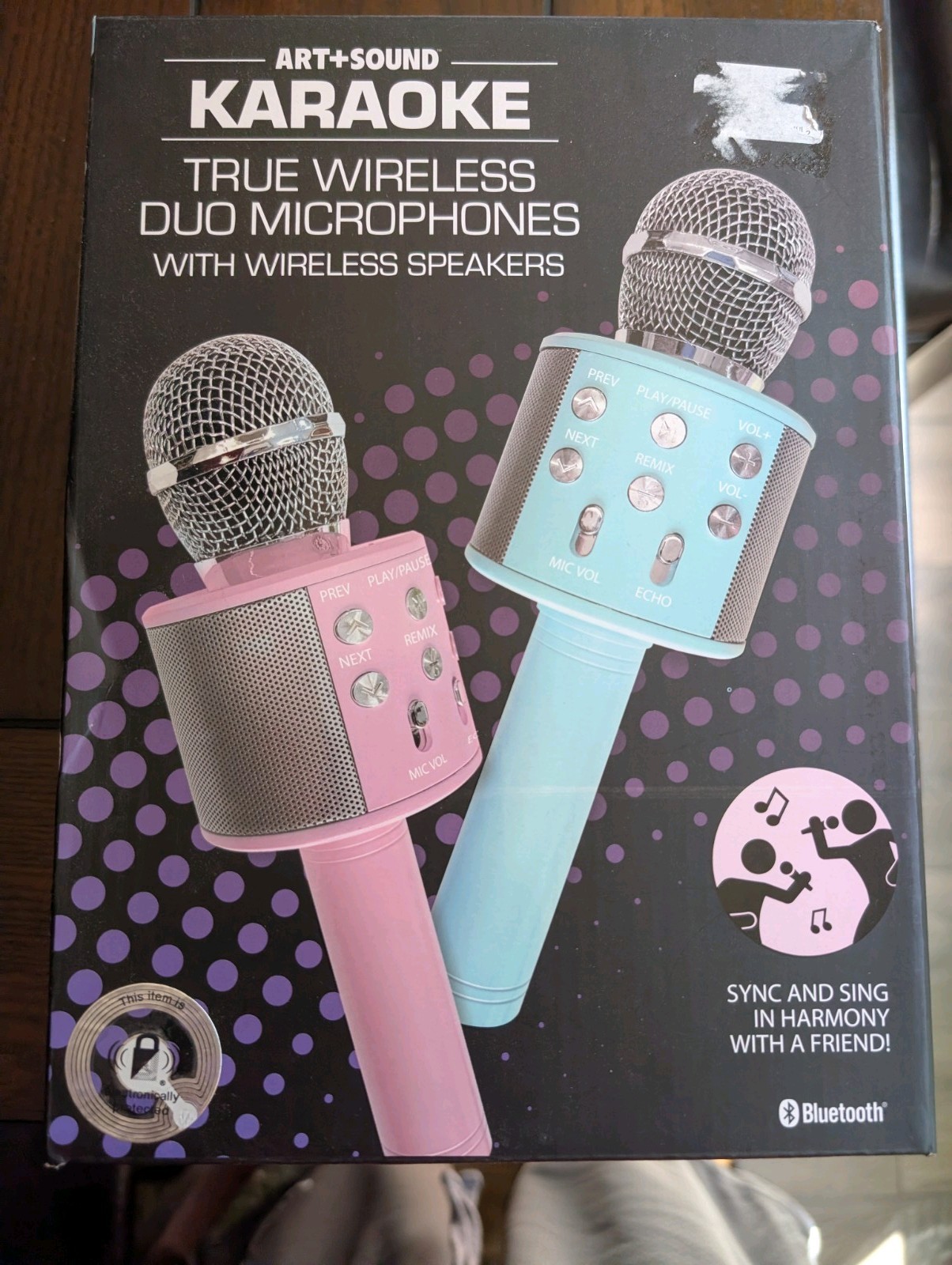 Art+Sound KARAOKE True Wireless Duo Microphones w/ Wireless Speakers Bluetooth