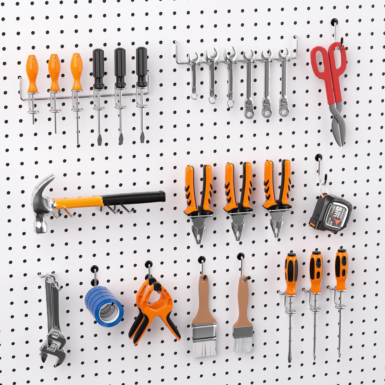 Pegboard Organizer Hooks Bins Locks 202 Piece Hardware Tool Storage Set