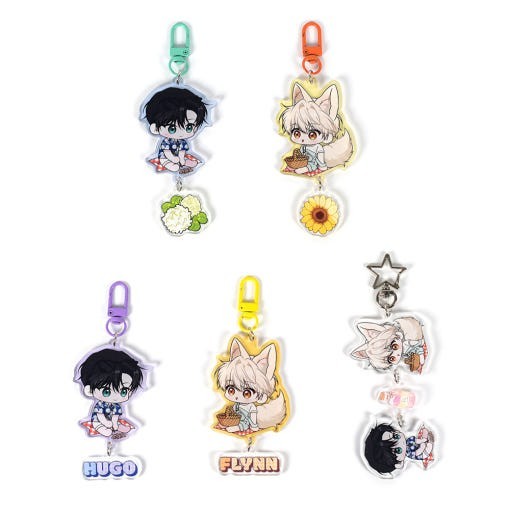 Webtoon MD [ The Fox's Love Refresher 플린의 여우음료 ] Acrylic Keyring 키링 (SOONE231)