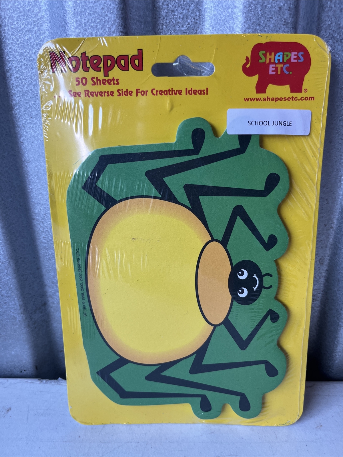 SHAPES ETC:  LARGE NOTEPAD 50 SHEETS - SPIDER
