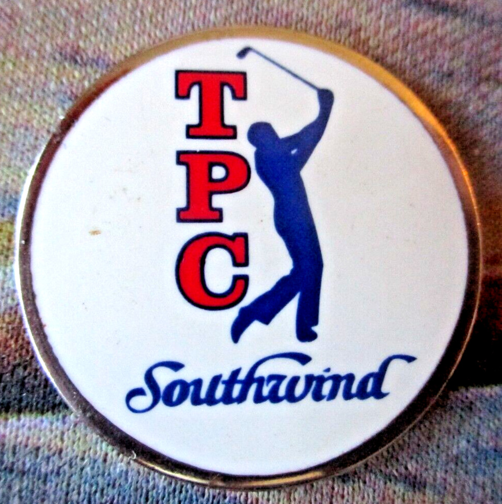TPC SOUTHWIND - Golf Ball Marker - Flat - Metal - Memphis TN - White