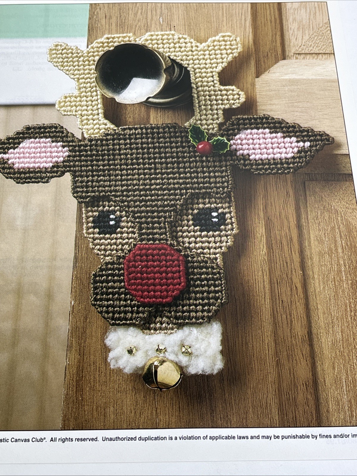 Deer Doorknob Hanger Annie's Attic Plastic Canvas Pattern Page