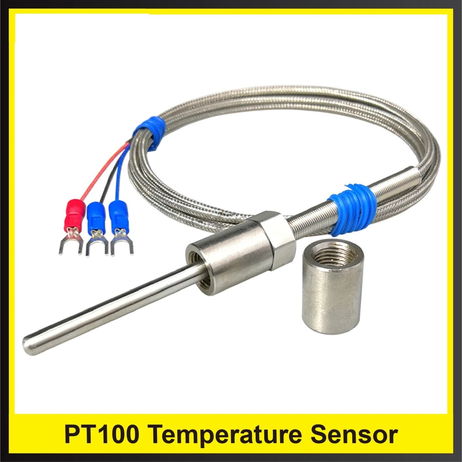 Temp Sensor PT100 RTD WZP-130 Stainless Steel Waterproof Probe -50~420°C