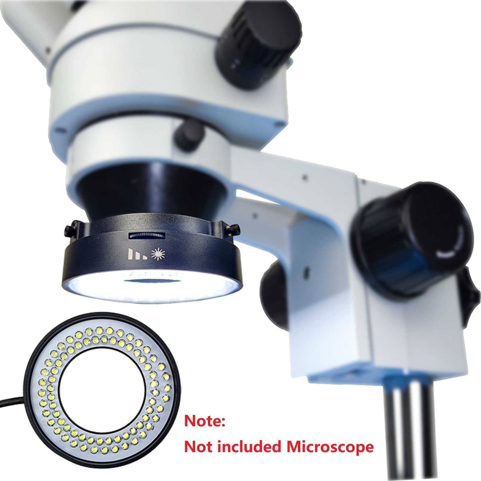 Microscope 72 LED Ring Light USB 5V Adjustable Focus Dimmer Illuminator Lamp j