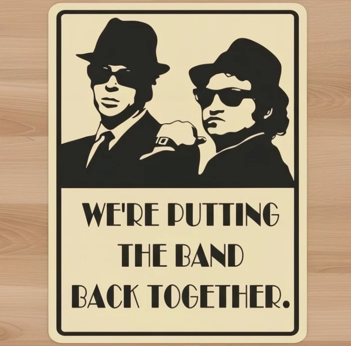 Blues Brothers 9.5 x 8 Mouse Pad With Anti-Slip Rubber Backing Made In USA