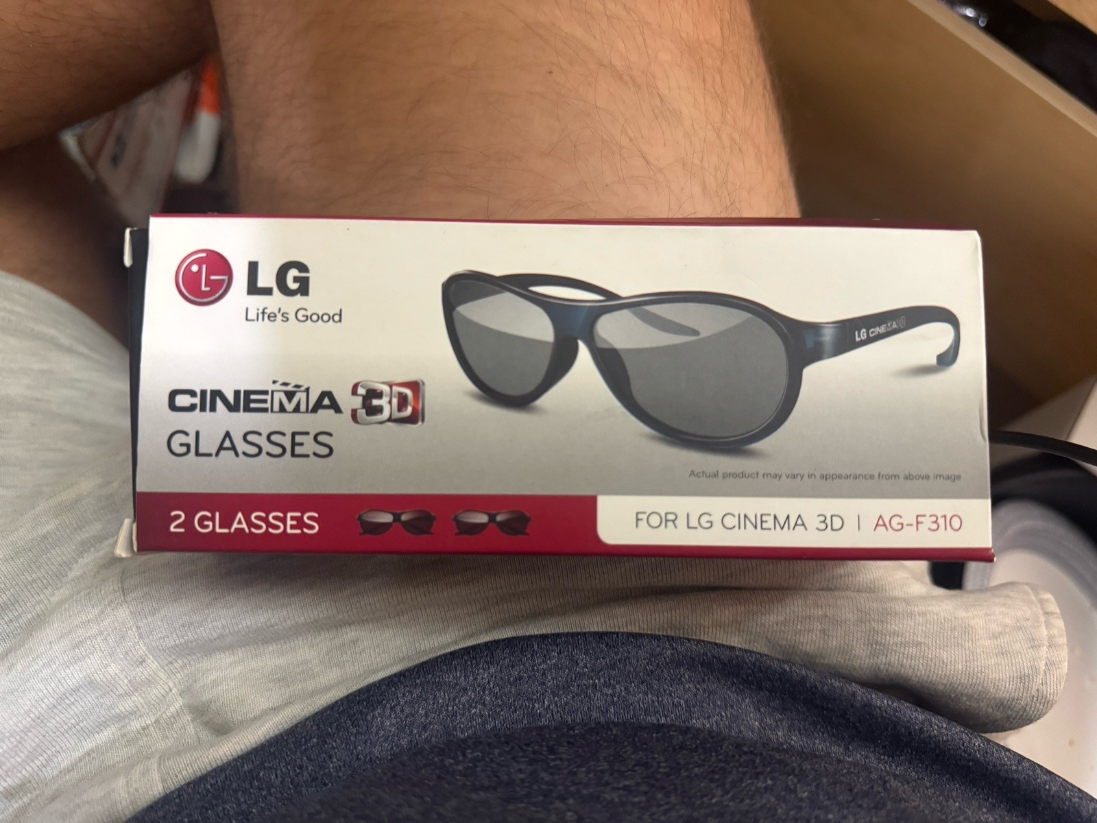 LG 3D Cinema Glasses AG-F310 2 Pairs New Open Box 3-D Movies TV