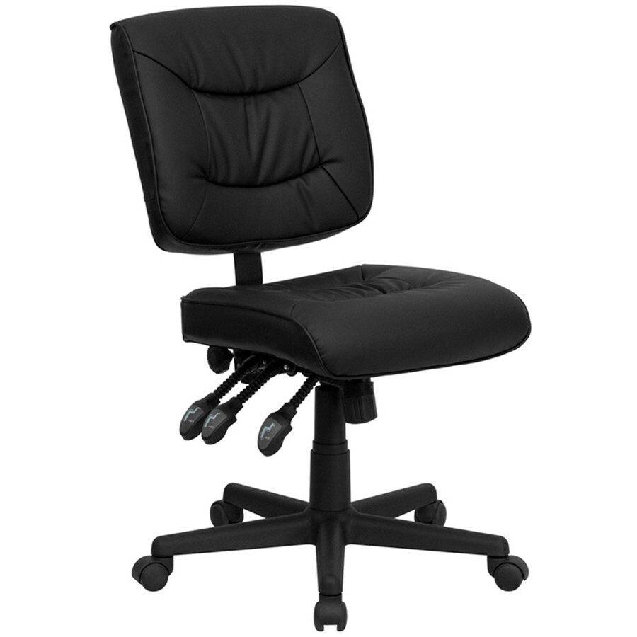 Flash Furniture Bonded Leather Office Chair, Black - GO-1574-BK-GG