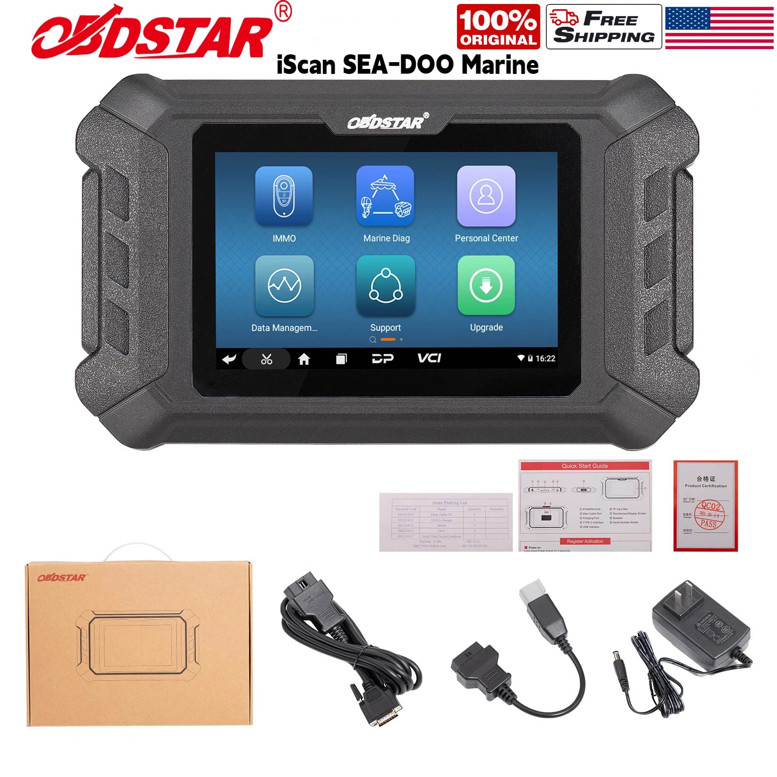 OBDSTAR ISCAN for SEA-DOO MARINE Diagnostic OBD2 Scanner Code Reader Key Coding