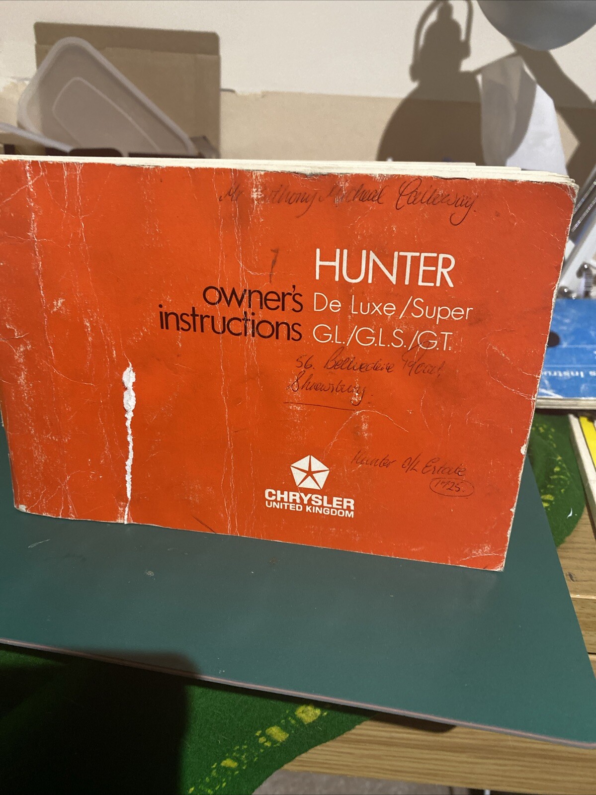 Chrysler Hunter Owners Instruction Manual Deluxe Super GL GLS GT