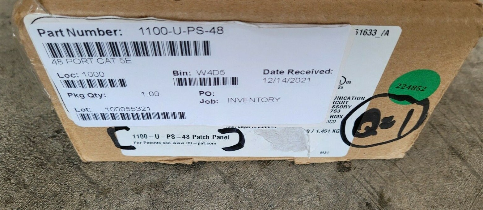 New CommScope SYSTIMAX 1100 Universal PS Patch Panel 48 Port 2RU MSRP $600+