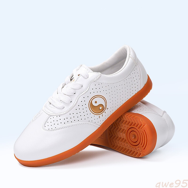 Summer Breathable Genuine Leather Kung Fu Tai Chi Shoes Martial Art Shoes