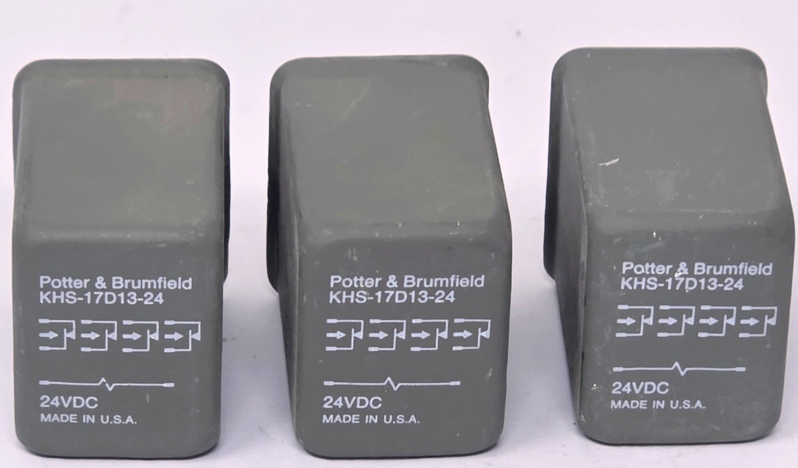 (Lot of 3) POTTER & BRUMFIELD KHS-17D13-24 24VDC USA