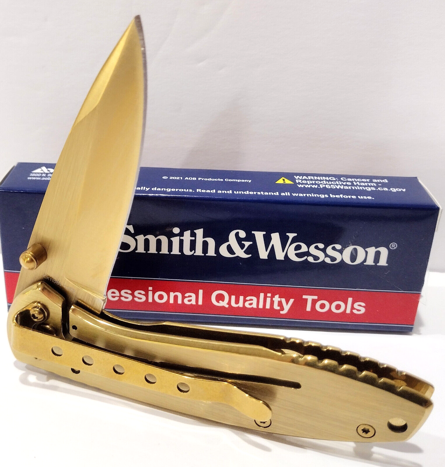 Smith & Wesson Executive Gold Blade Everyday Special Tactical Pocket Knife EDC