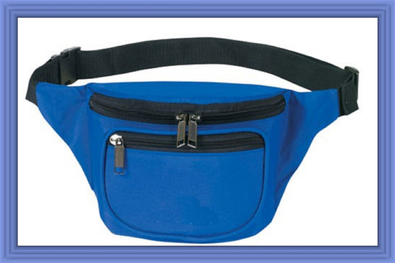 Fantasybag Royal Blue 3-Zipper Fanny Pack