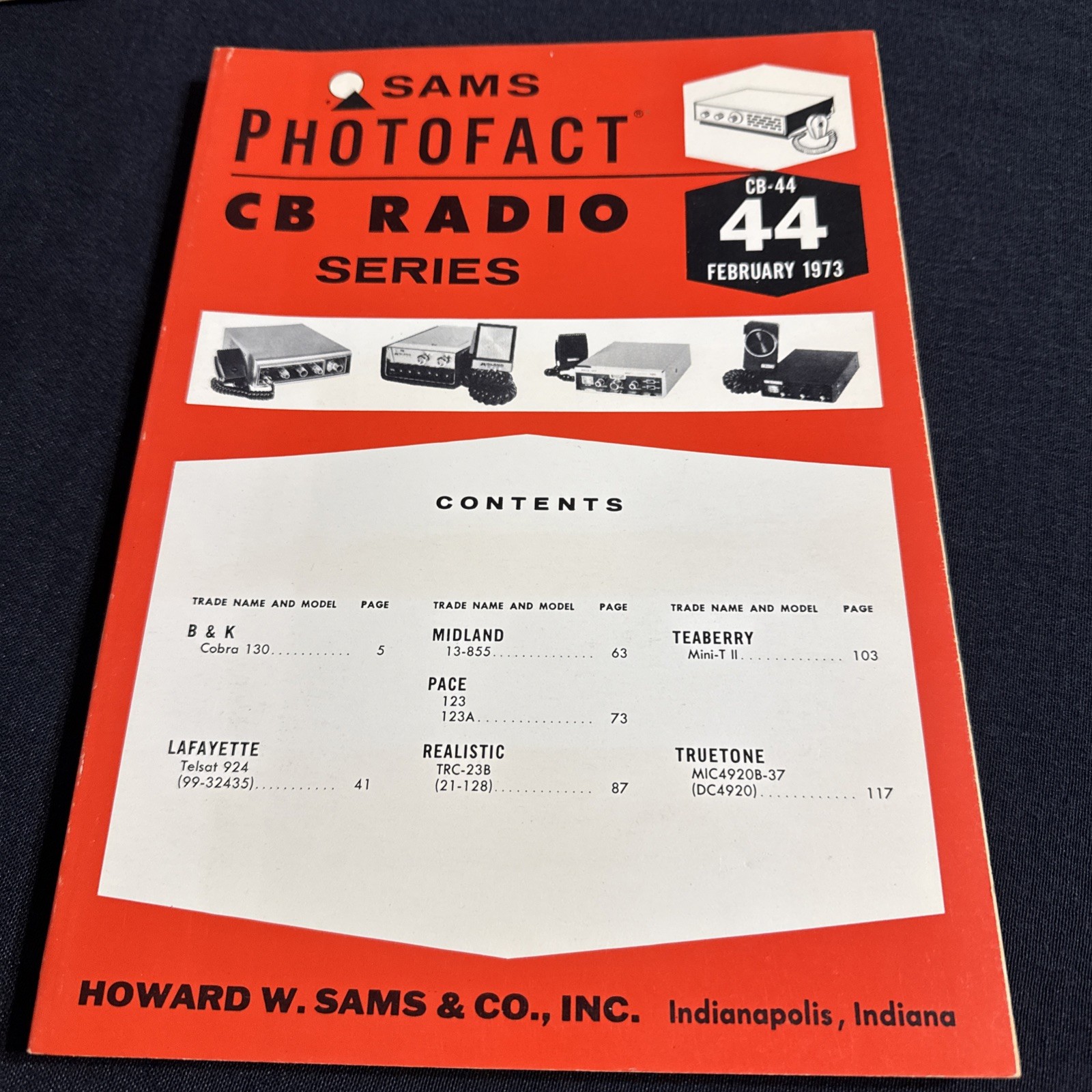 SAMS Photofact CB Radio Series Manual CB 44 February 1973