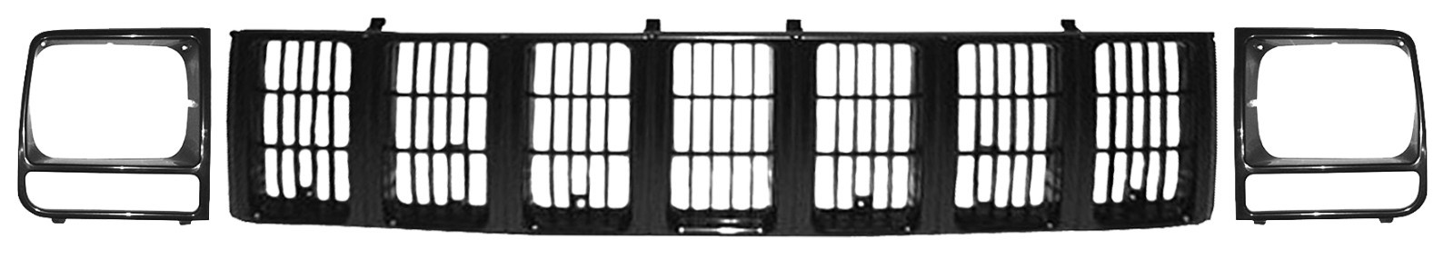 Grille Headlamp Door Bezel Kit for 97-01 Jeep Cherokee Sport SE