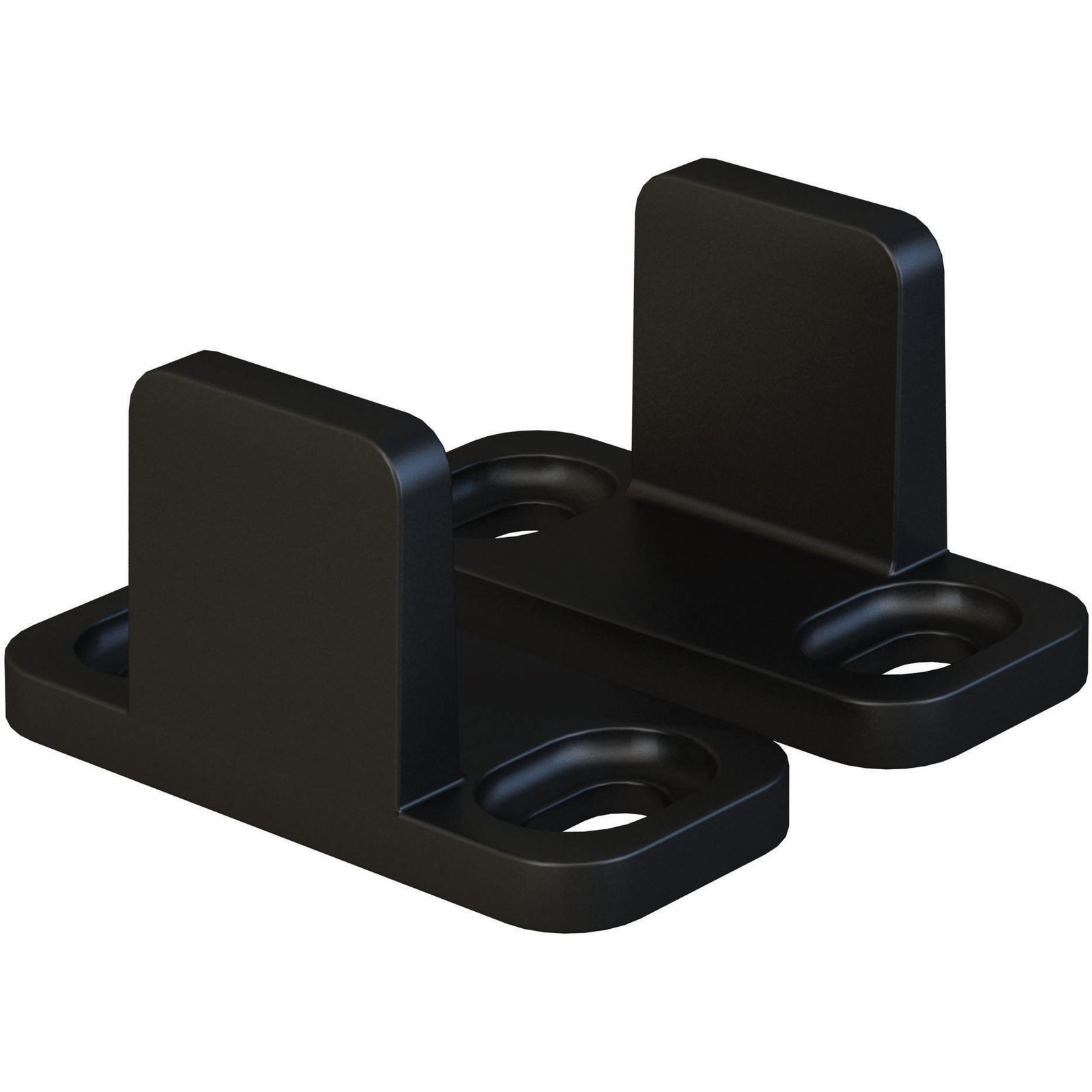 Floor Mount Metal Door Guide Set for Sliding Doors, Matte Black by Stone Harbor