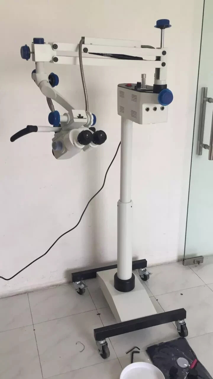 Surgical ENT Microscope with 3 step Magnifications - White Colour