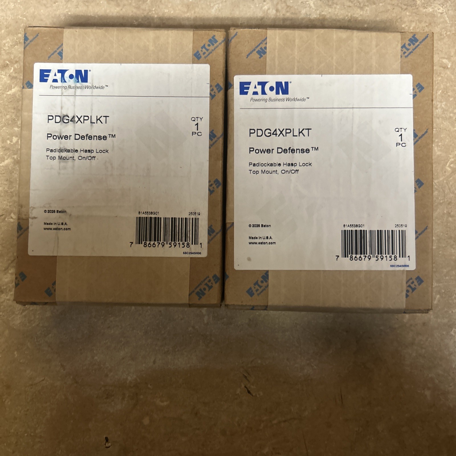 Eaton Power Defense PDG4XPLKT Padlockable Hasp Lock