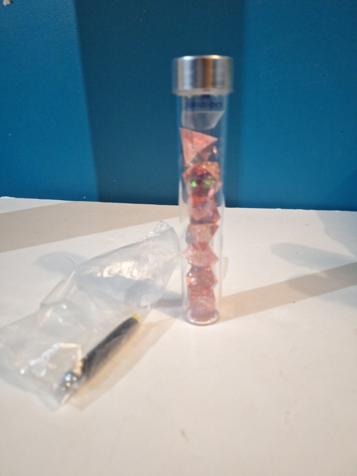 Sirius Dice Set- UV Light: Pink Cloak & Dagger