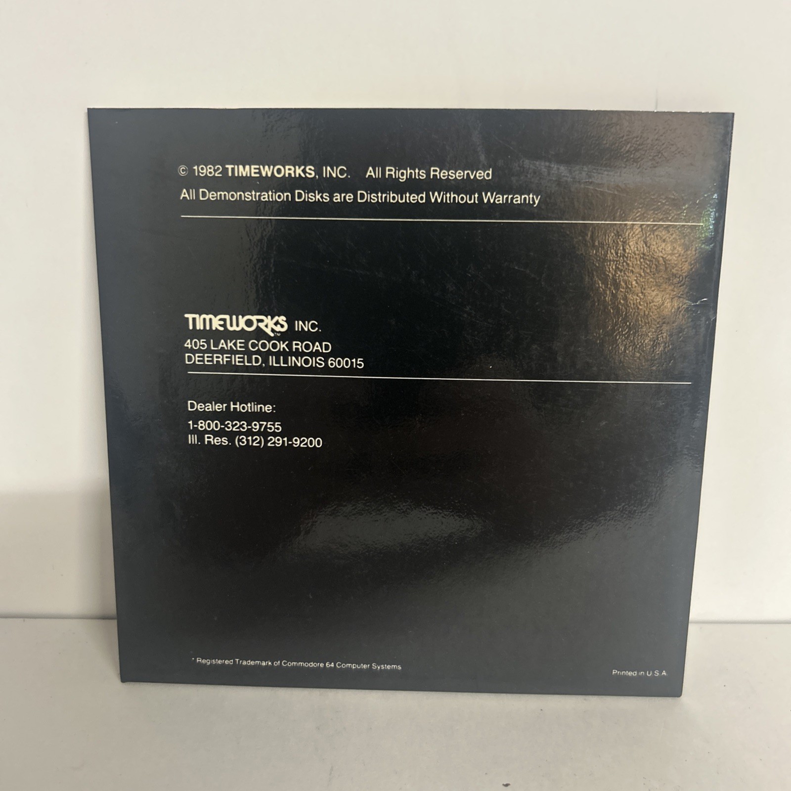 Commodore 64 Timeworks Demonstration Disk Inventory Management Sales