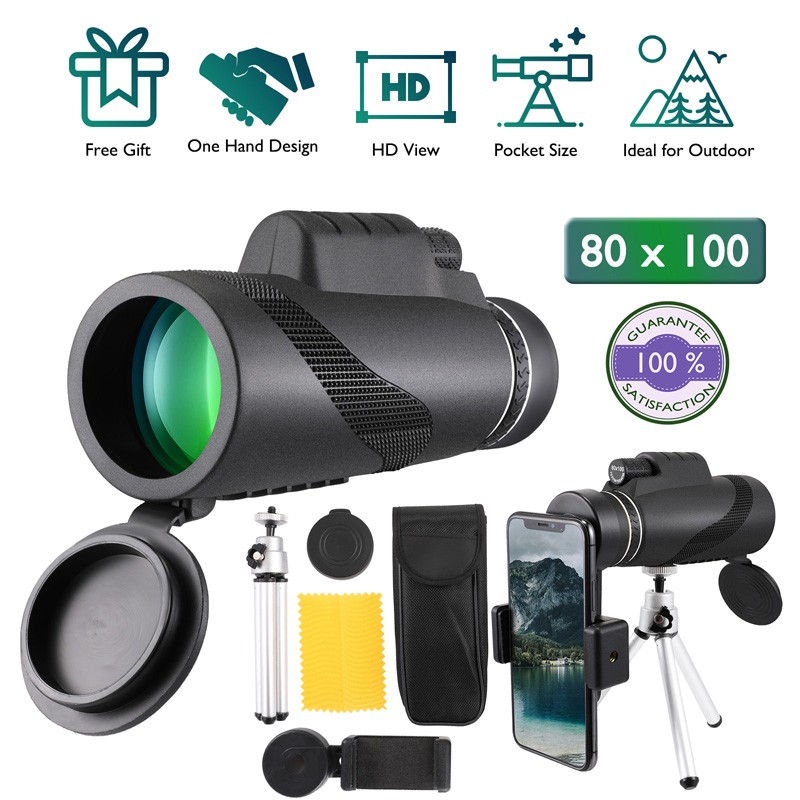 Day / Night Vision 80x100 Zoom HD Monocular Starscope Monocular Telescope