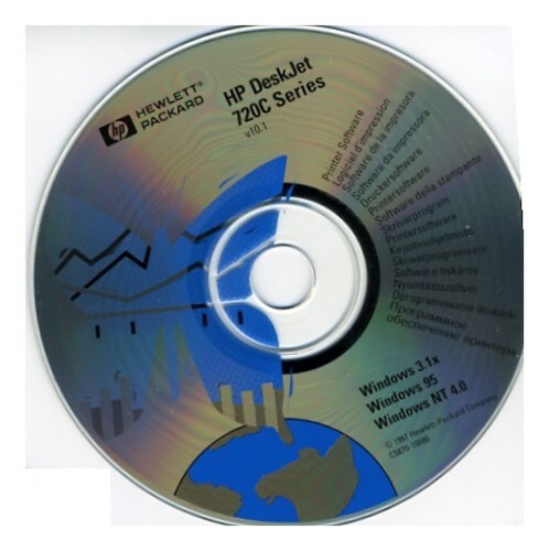 HP DeskJet 720C Software Driver Install PC CD-ROM v10.1 Windows 3.1 95 NT 4.0