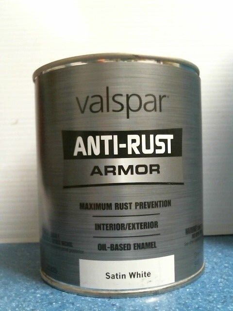 Valspar 21820, Anti-Rust Satin White Oil-Based Paint/Enamel, 1 qt., FREE SHIP