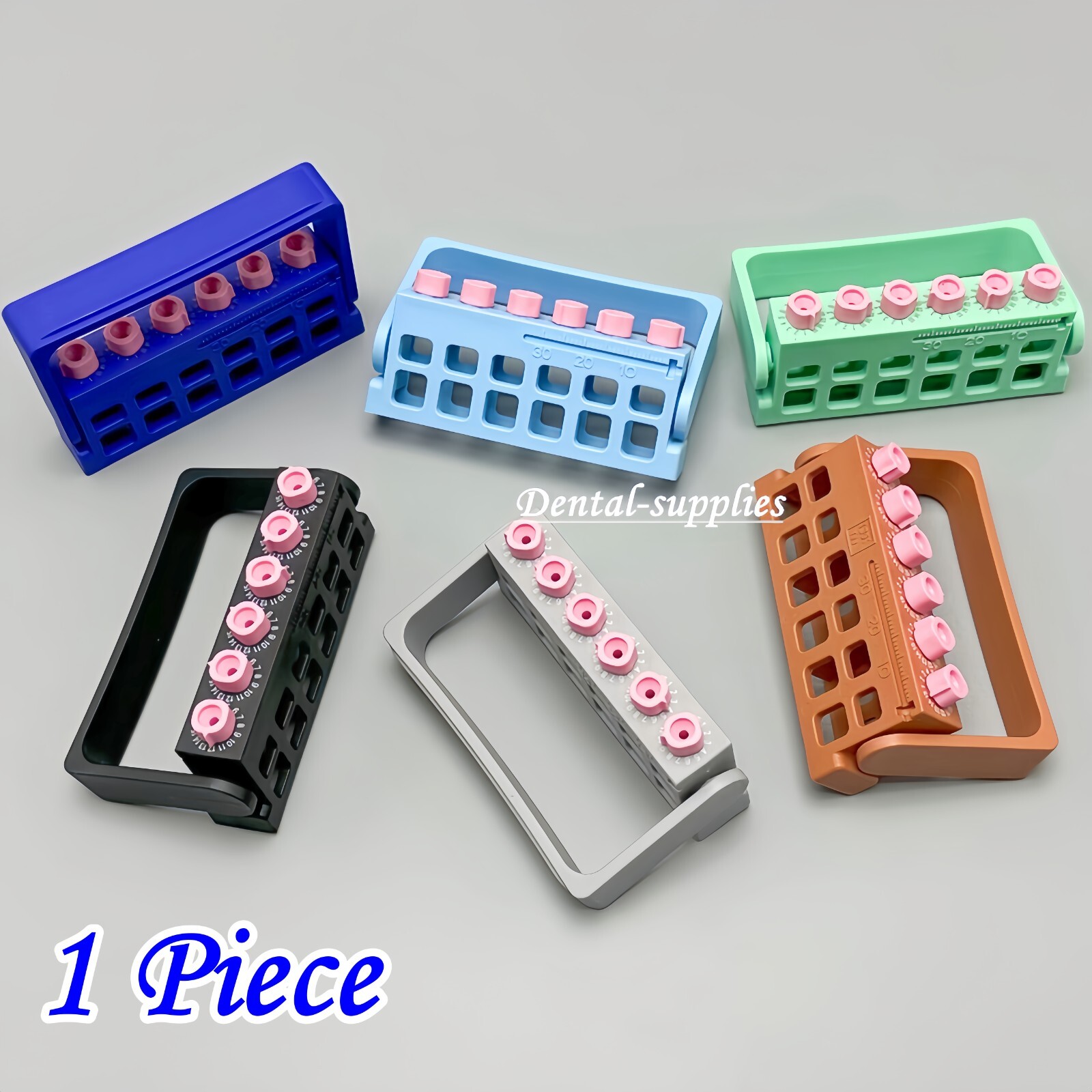 Dental Burs Endodontic Root Canal Files Holder With Memory Record Usage 6 Holes