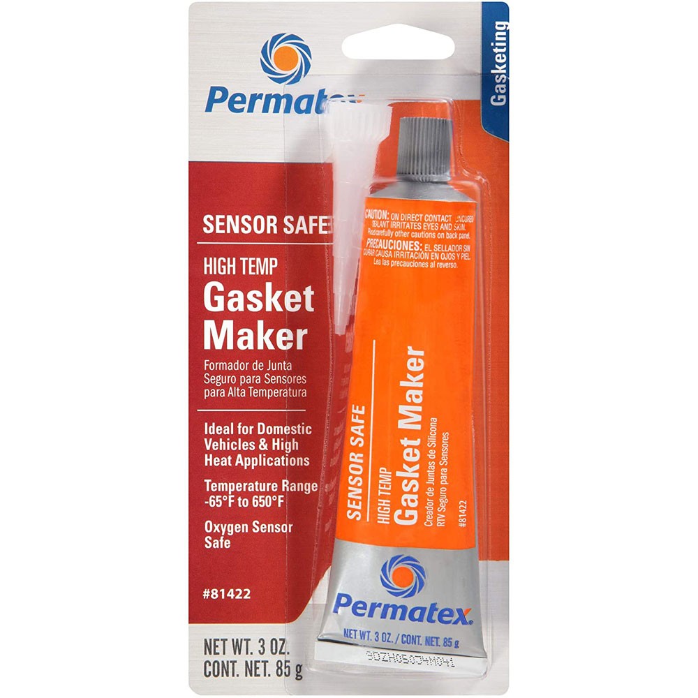 Permatex Gasket Making Compound 81422; High Temperature RTV 3oz Squeeze Tube Red