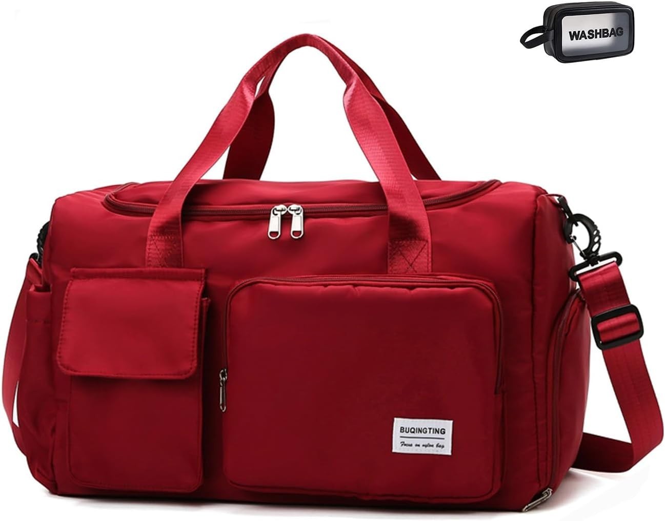 Small Gym Bag for Women, Travel Duffle Bag Carry On Weekender Bag with Shoe C...