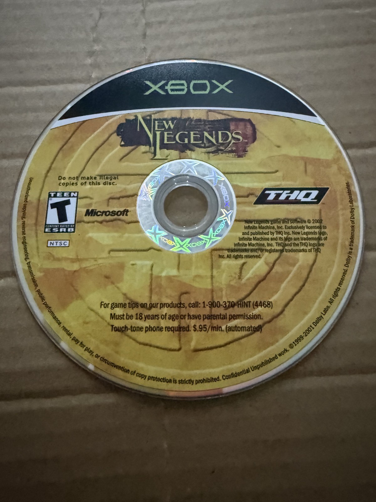 New Legends (Xbox 2002) DISC ONLY NO TRACKING (#1821)
