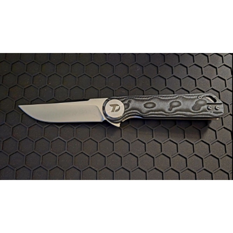 DREAMTECH ~ Liner Lock Knife ~ Black Camo Carbon Micarta ~ D2 Blade ~ D3897MG