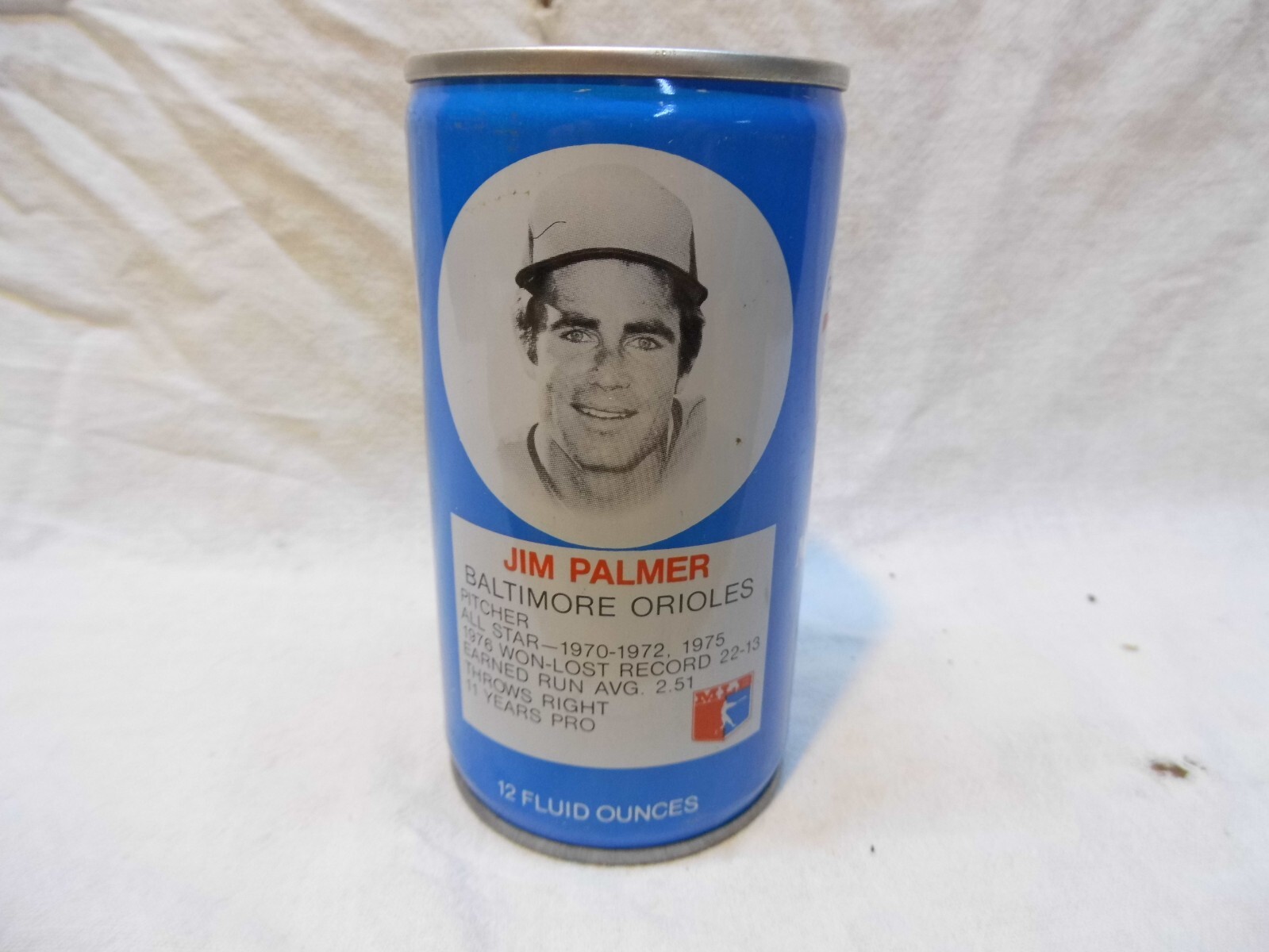 ROYAL CROWN RC COLA BASEBALL "BALTIMORE ORIOLES JIM PALMER" C/S SODA CAN~#40