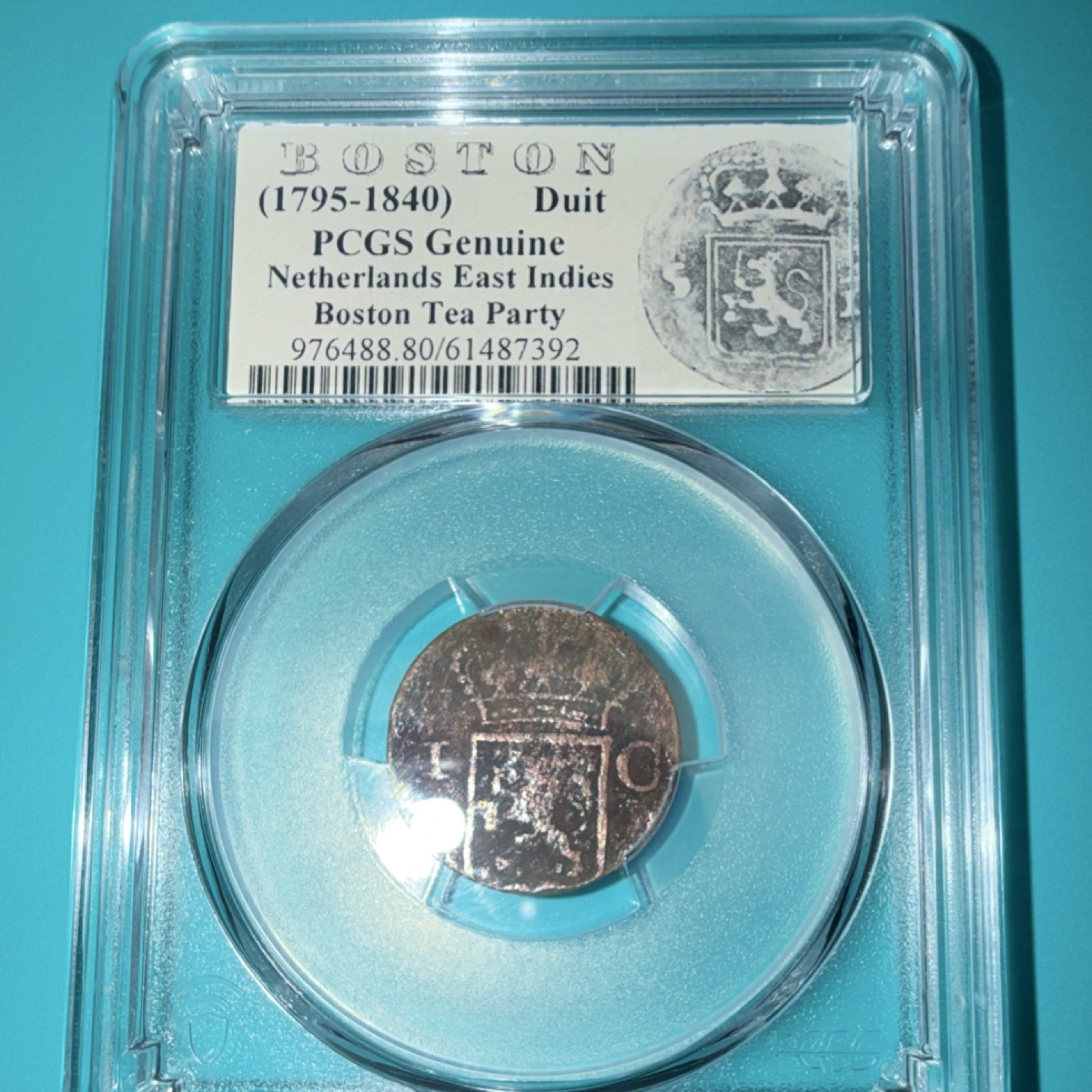 1795-1840 Duit Netherlands East Indies Coin PCGS Genuine Boston Tea Party