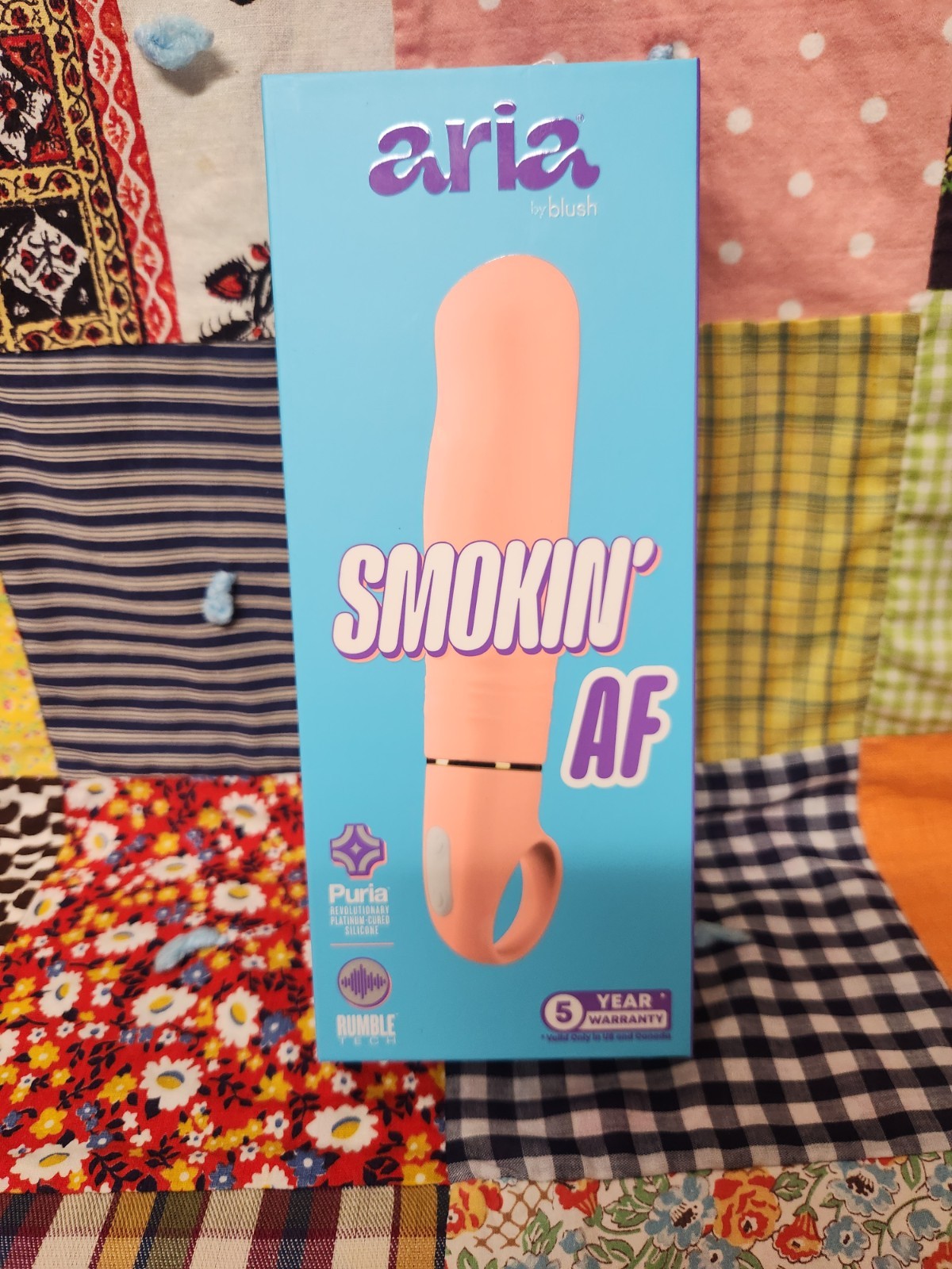 Blush Aria Smokin AF Vibrator Wand NEW Puria Platinum Cured Silicone Waterproof