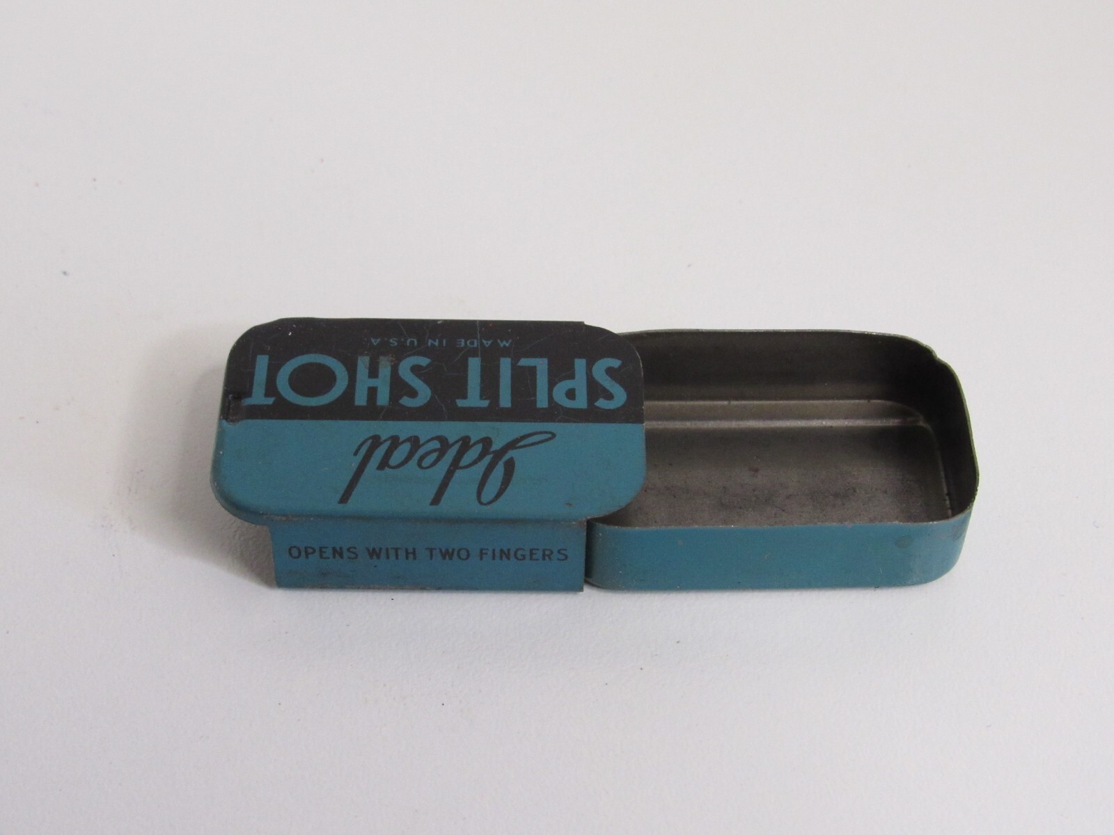 Vintage Ideal Split Shot 12 No 4 Split Shot Collectible Tin Empty -A7