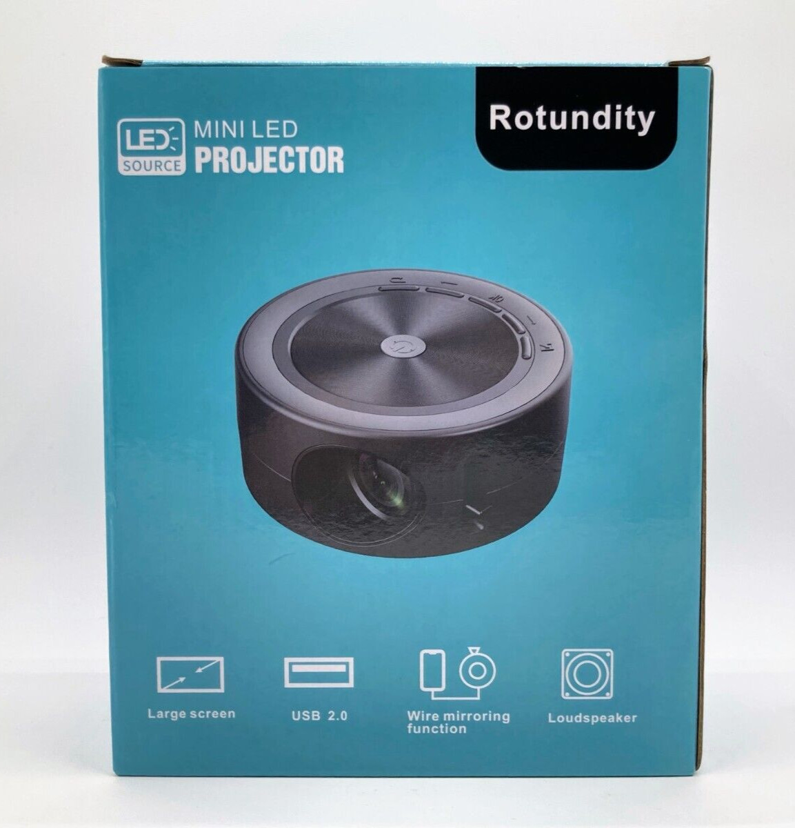 LED Source Rotundity MINI LED Projector Large Screen Home Cinema USB 2.0 Speaker