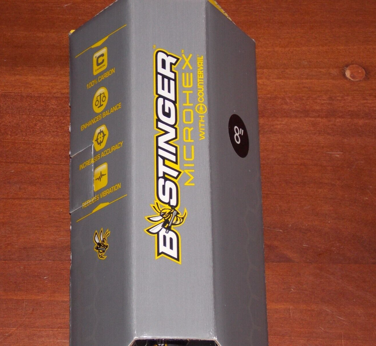 Bee Stinger MicroHex 8" Stabilizer in Matte Black w/Green - B Stinger