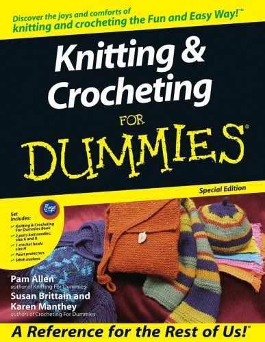Knitting & Crocheting for Dummies - Paperback, by Pam Allen; Susan - Very Good