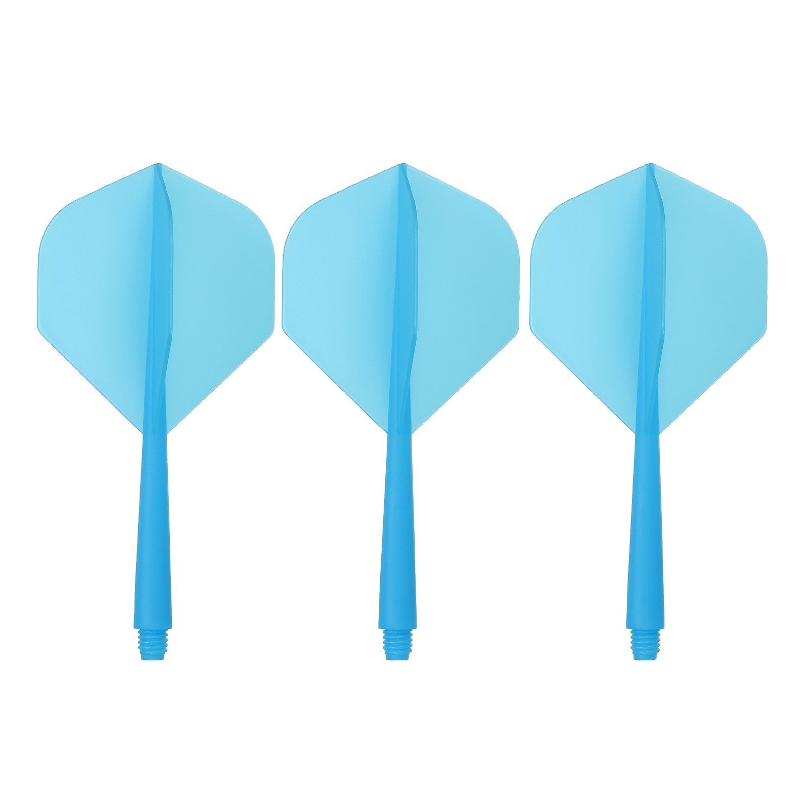 3Pcs 2BA Plastic Integrated Dart Shaft and Flights Standard Shape, Blue