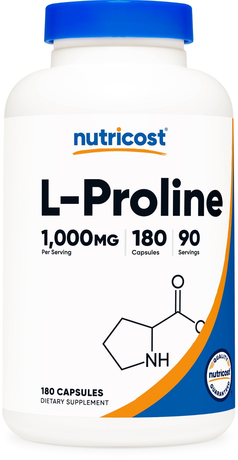 Nutricost L-Proline 1000mg, 180 Capsules (90 Servings)