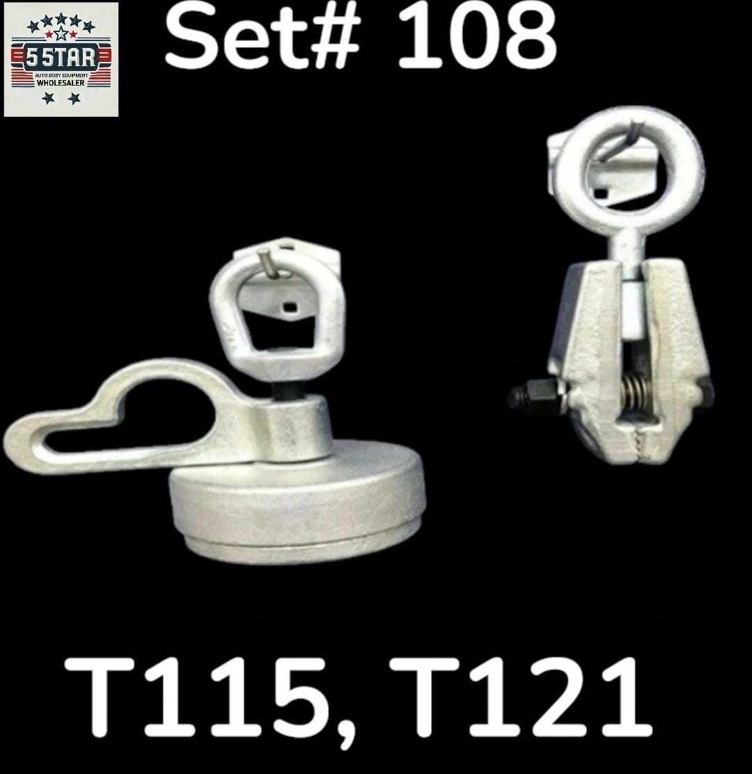 Set#108 MOClamp Style Strut Tower Puller+Jr pulling Clamp AutoBody Frame Machine