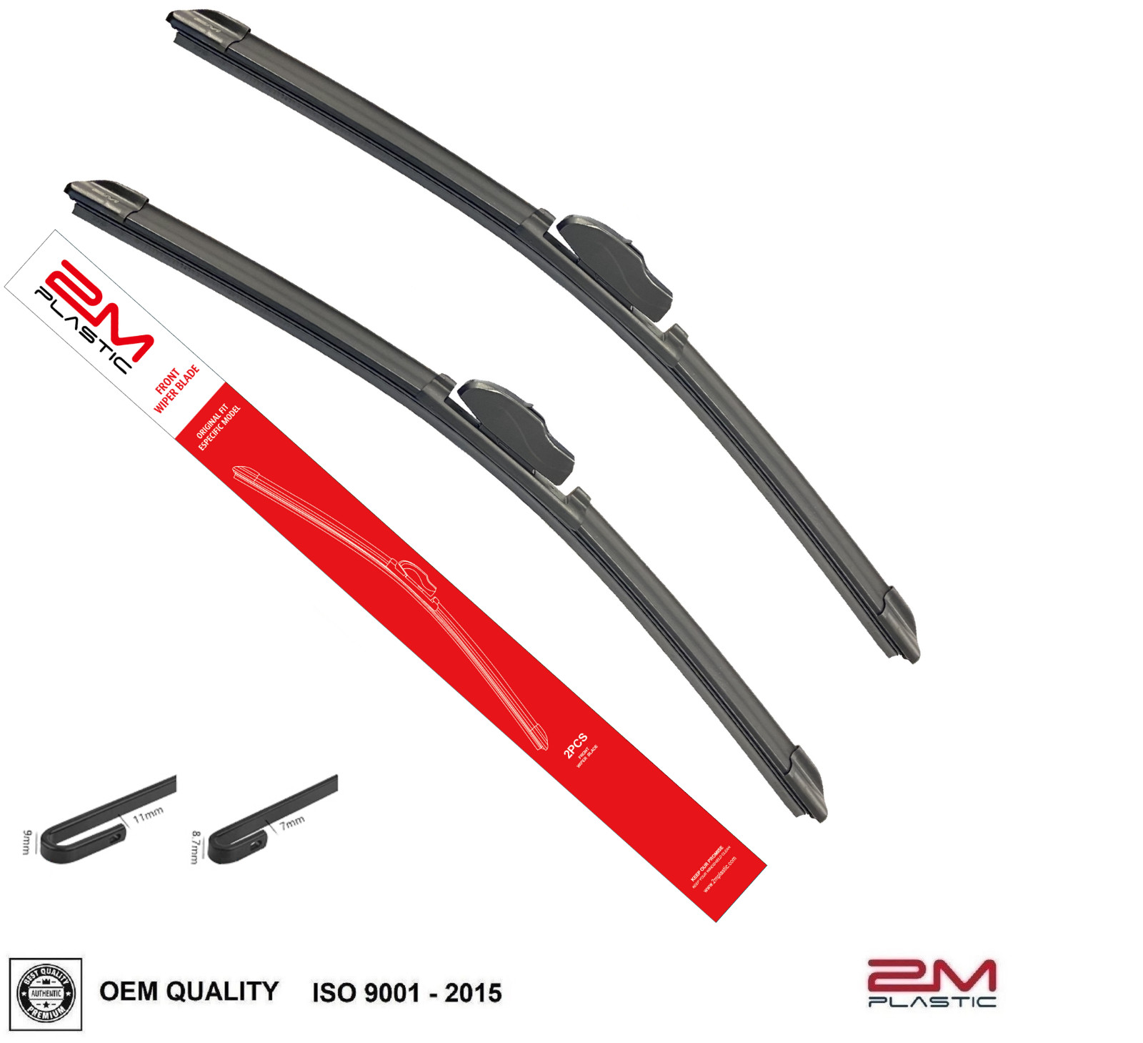 Front Windshield Wiper Blades For Ford EDGE 2007-2014 Pair 26" 20" All Season