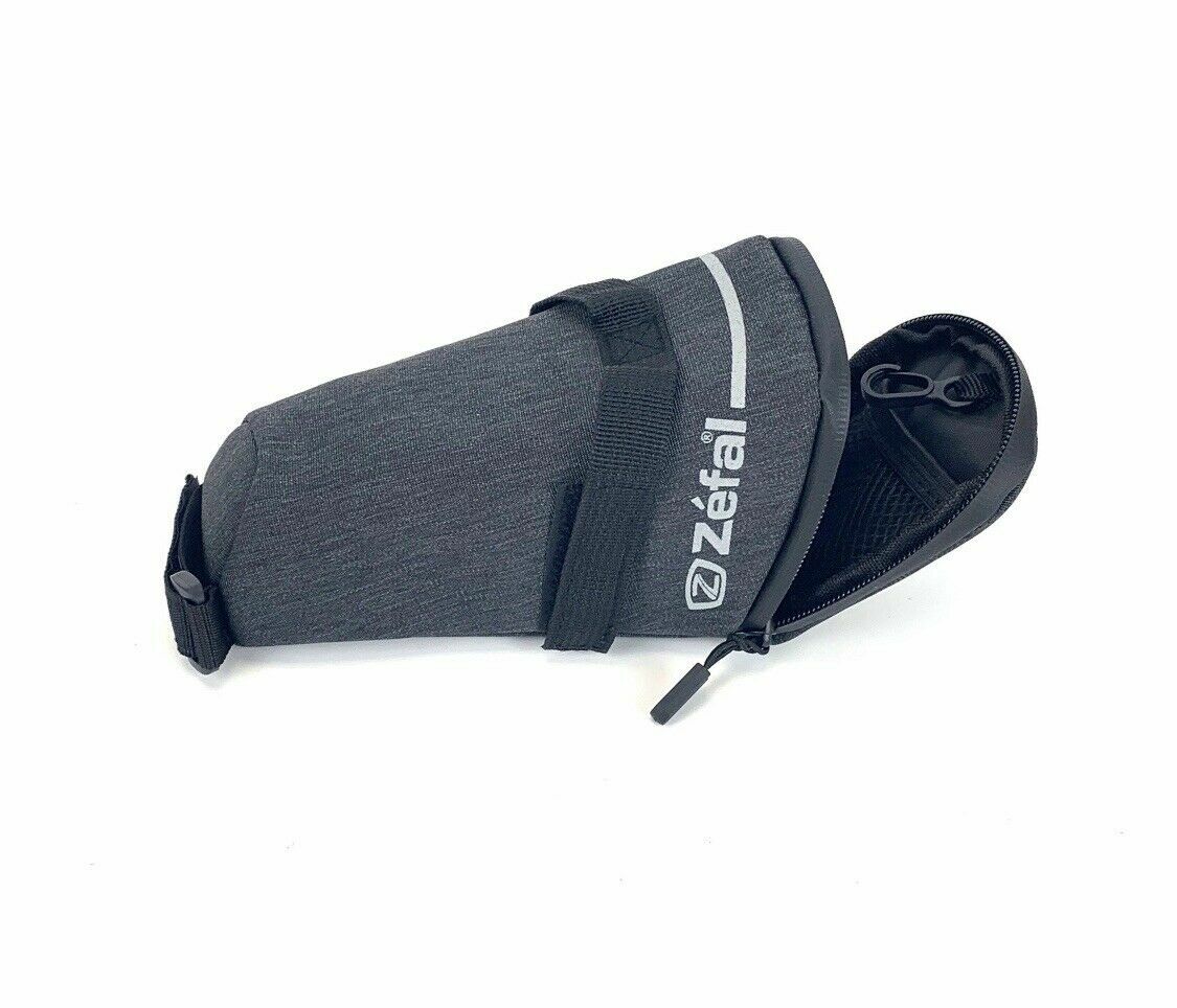 Zefal Deluxe Under Seat Bag for Bicycle, Zipper Storage, Hook Loop Closure
