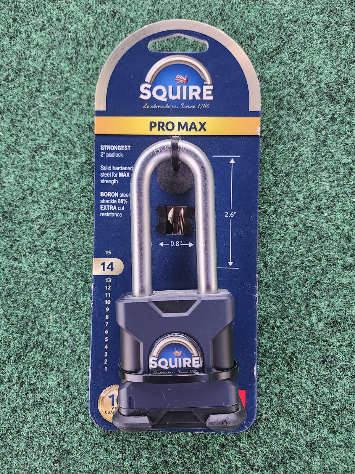 Squire Pro Max Stronghold Lock SS502.5 Heavy Duty New In Package 10 Yr Guarantee