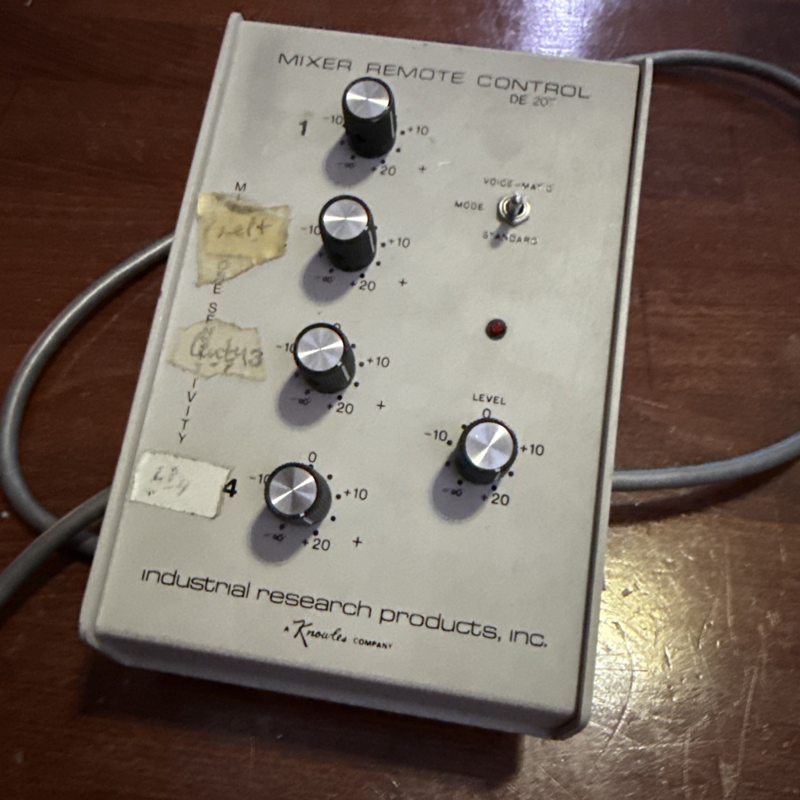 Industrial Research Products Voice-Matic DE 207, 4 Channel Mixer Remote Control