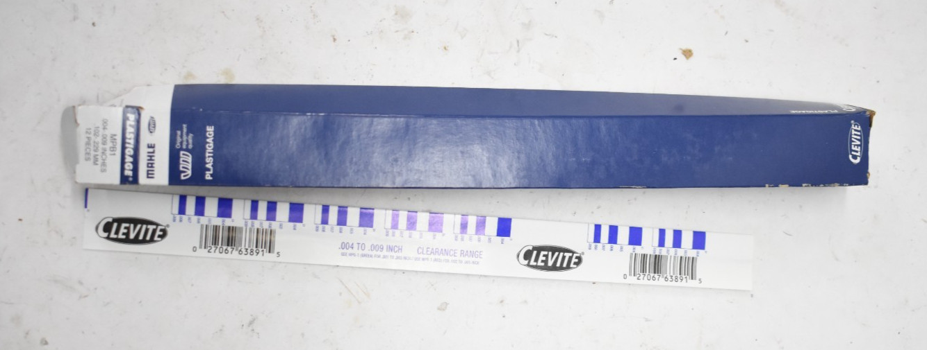 Lot of 12 Clevite Plastigage MPB1 Bearing Clearance Gauges .004" To .009" Blue