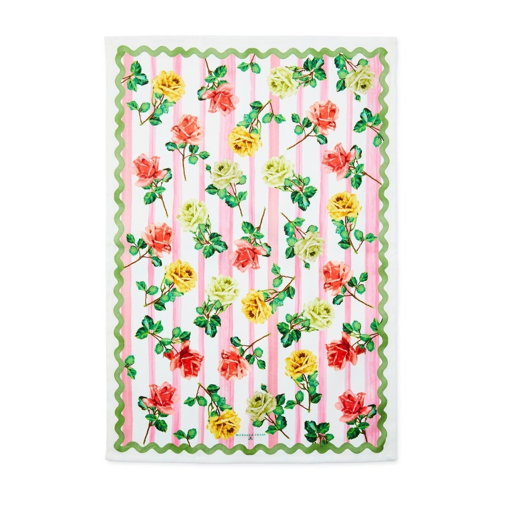 Brand New Mackenzie Childs Garden Gala Dish Towel