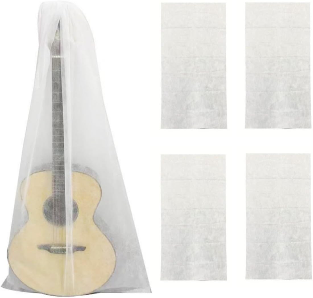 4 Pack Guitar Dust Cover Storage Bag Non-Woven Fabric Breathable Dust-Proof...